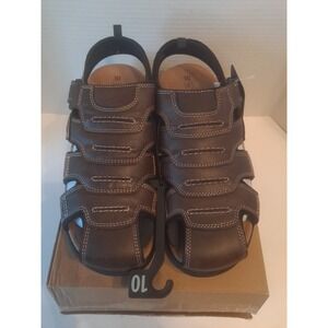 NIB George Brown Closed Toe Memory Foam Easy On Easy Off Adjustable Sandal Sz 10